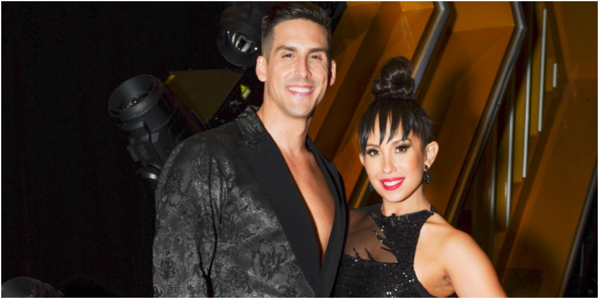 Cody Rigsby and Cheryl Burke pose ahead of a performance on "Dancing with the Stars."
