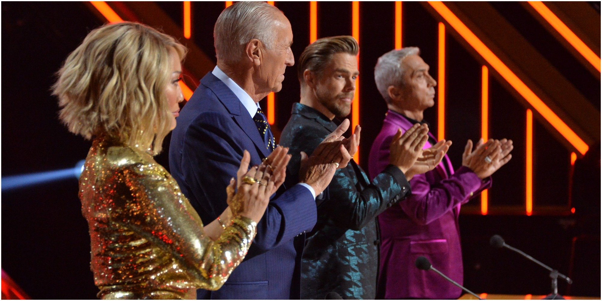 carrie ann inaba, len goodman, derek hough and bruno tonioli judge dancing with the stars.