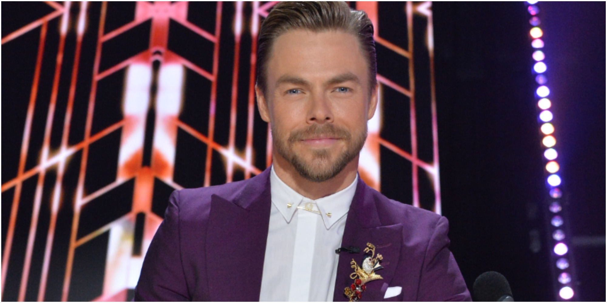 Derek Hough poses on the set of "Dancing with the Stars."