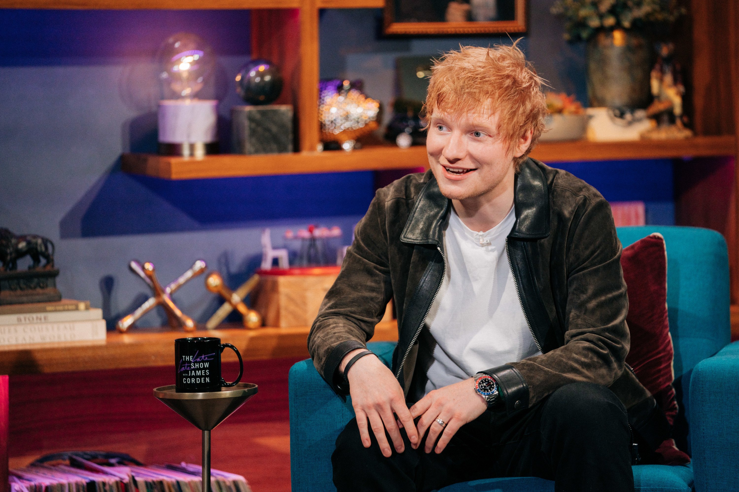 Ed Sheeran sitting