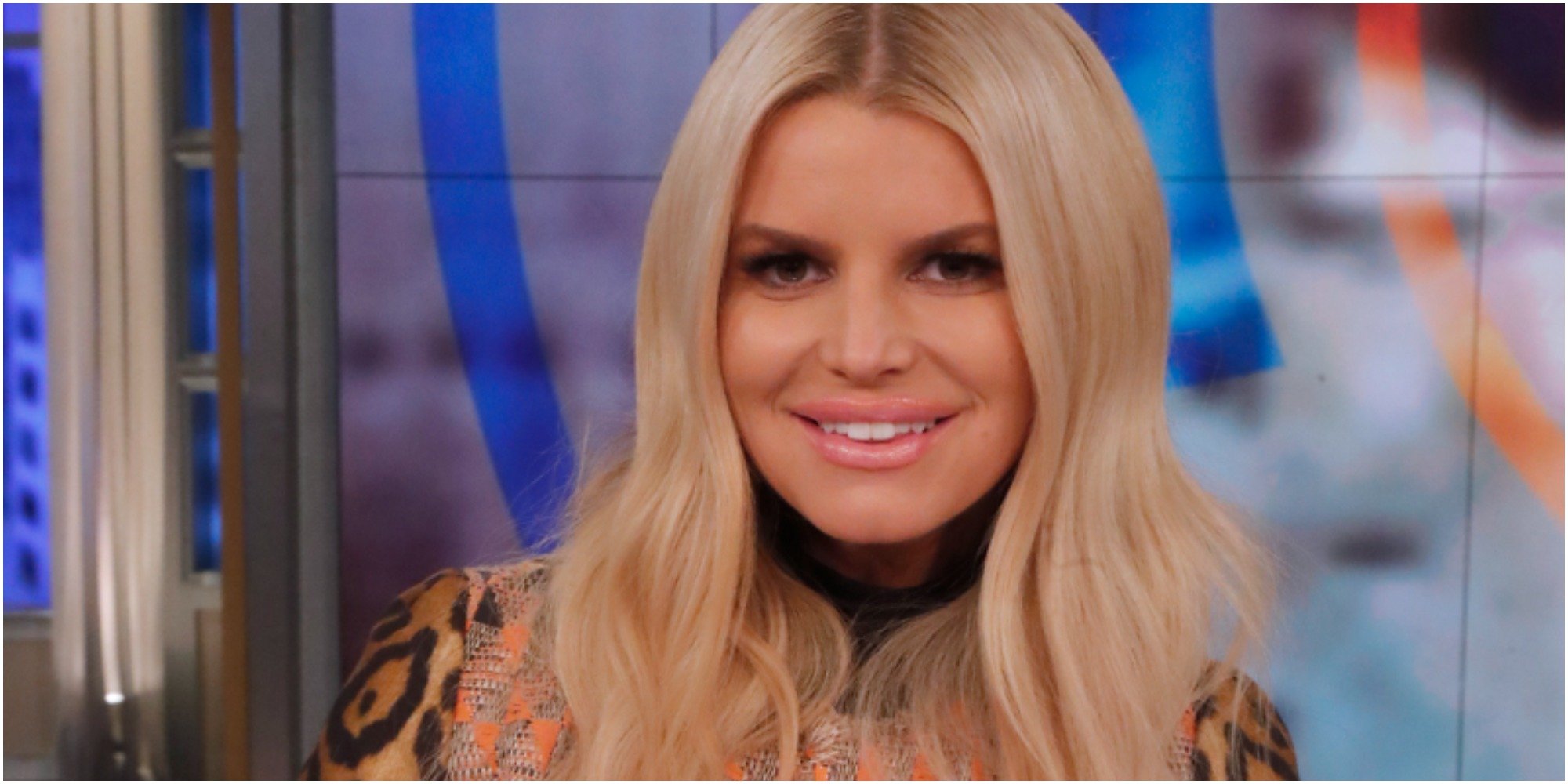Jessica Simpson on the set of "The View" in February 2020.