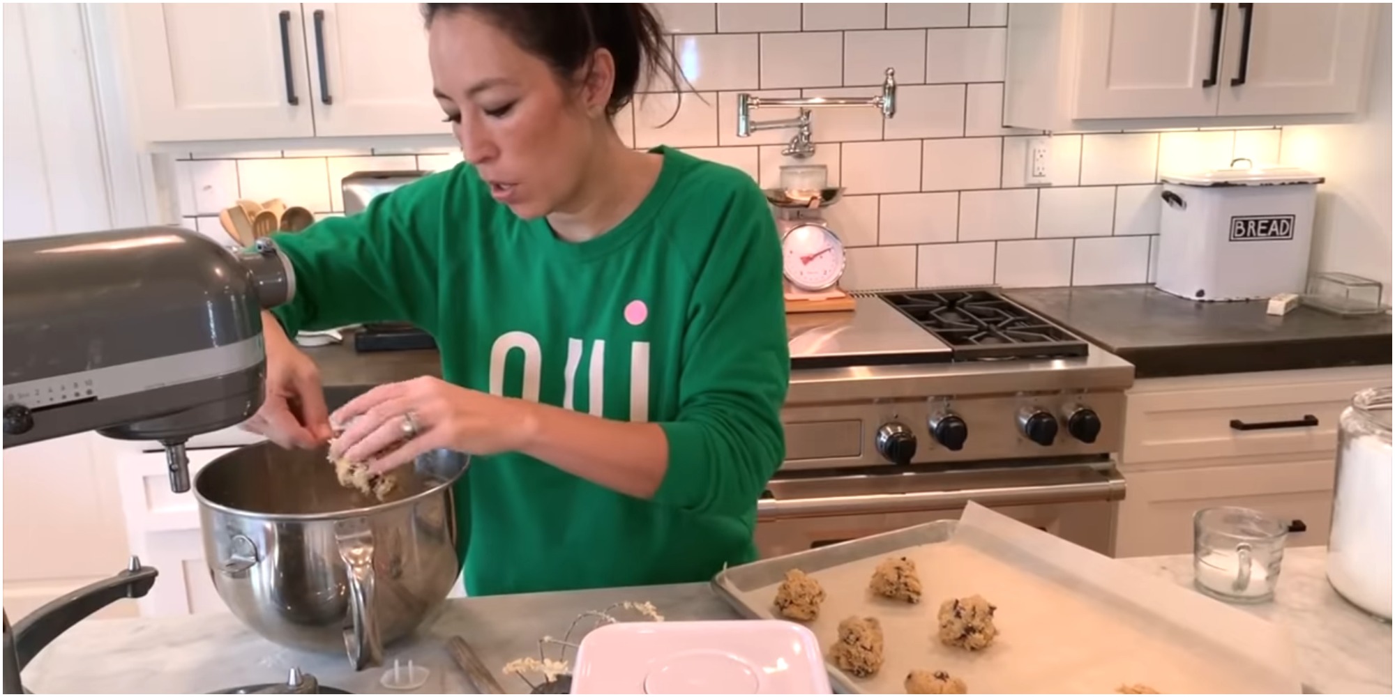 Joanna Gaines in her kitchen.