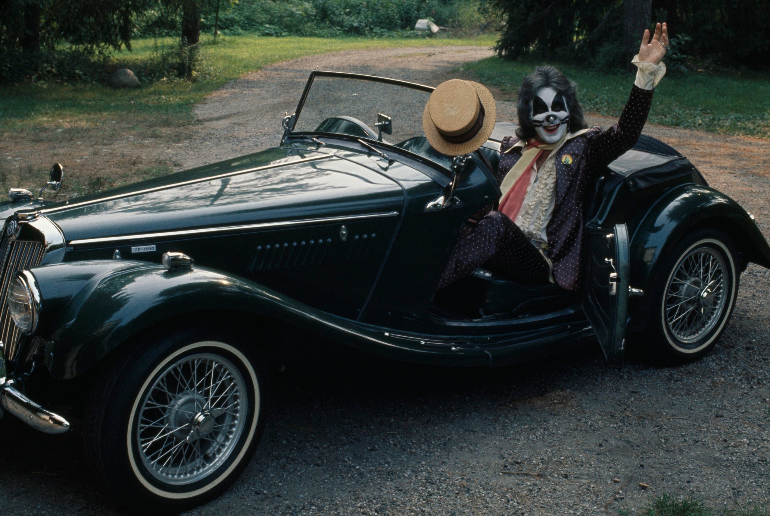 Kiss' Peter Criss in a car