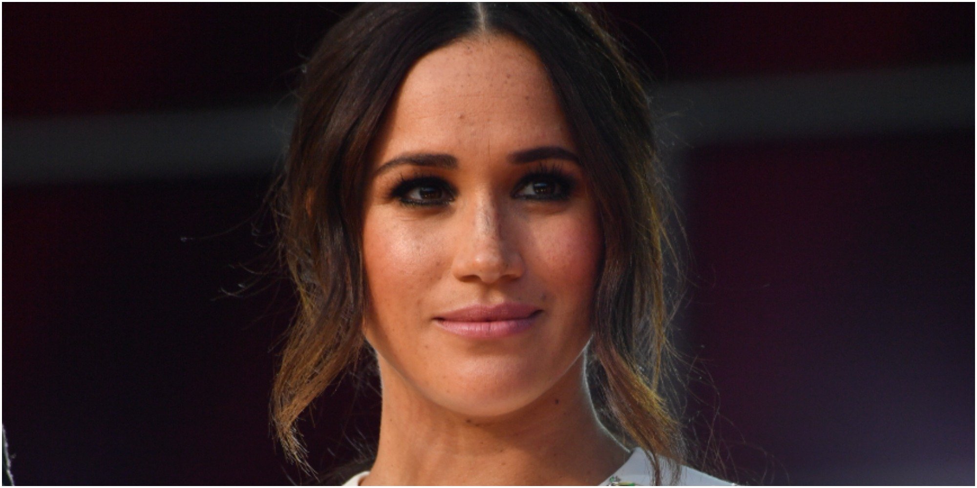 Meghan Markle poses at a press event in New York City.