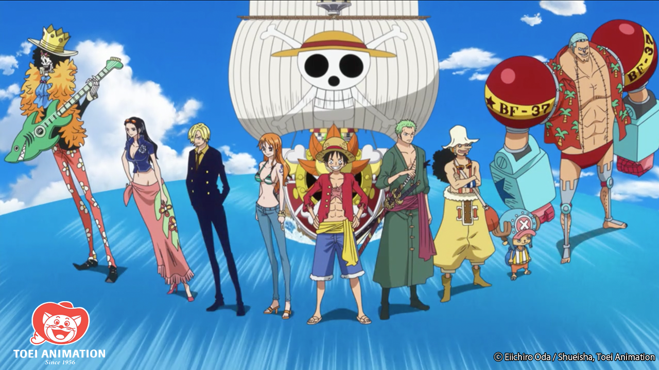 Brook, Nico Robin, Sanji, Nami, Monkey D. Luffy, Zoro, Usopp, Tony Tony, Franky from 'One Piece'
