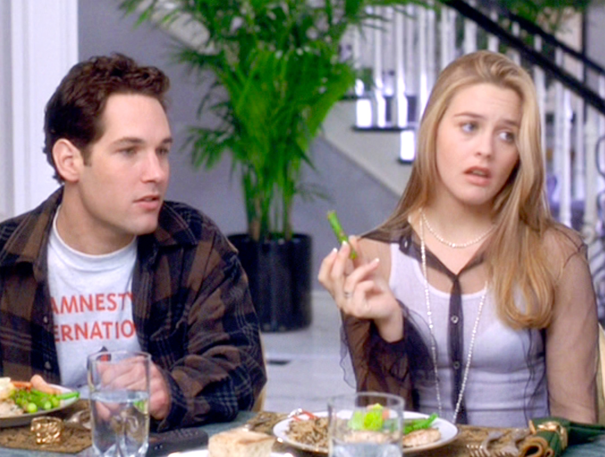 Paul Rudd (as Josh) and Alicia Silverstone (as Cher Horowitz) in 'Clueless.'
