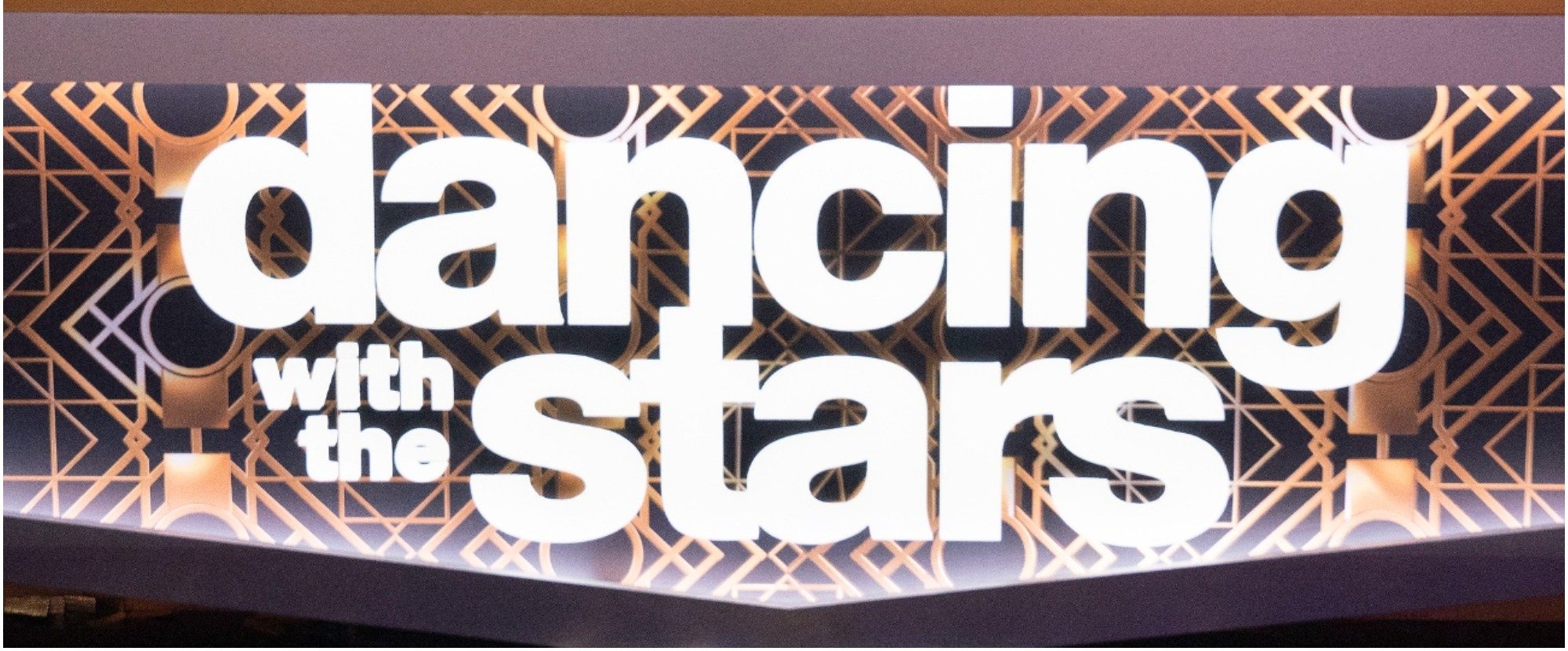 The official logo of "Dancing with the Stars" on the set of the series.