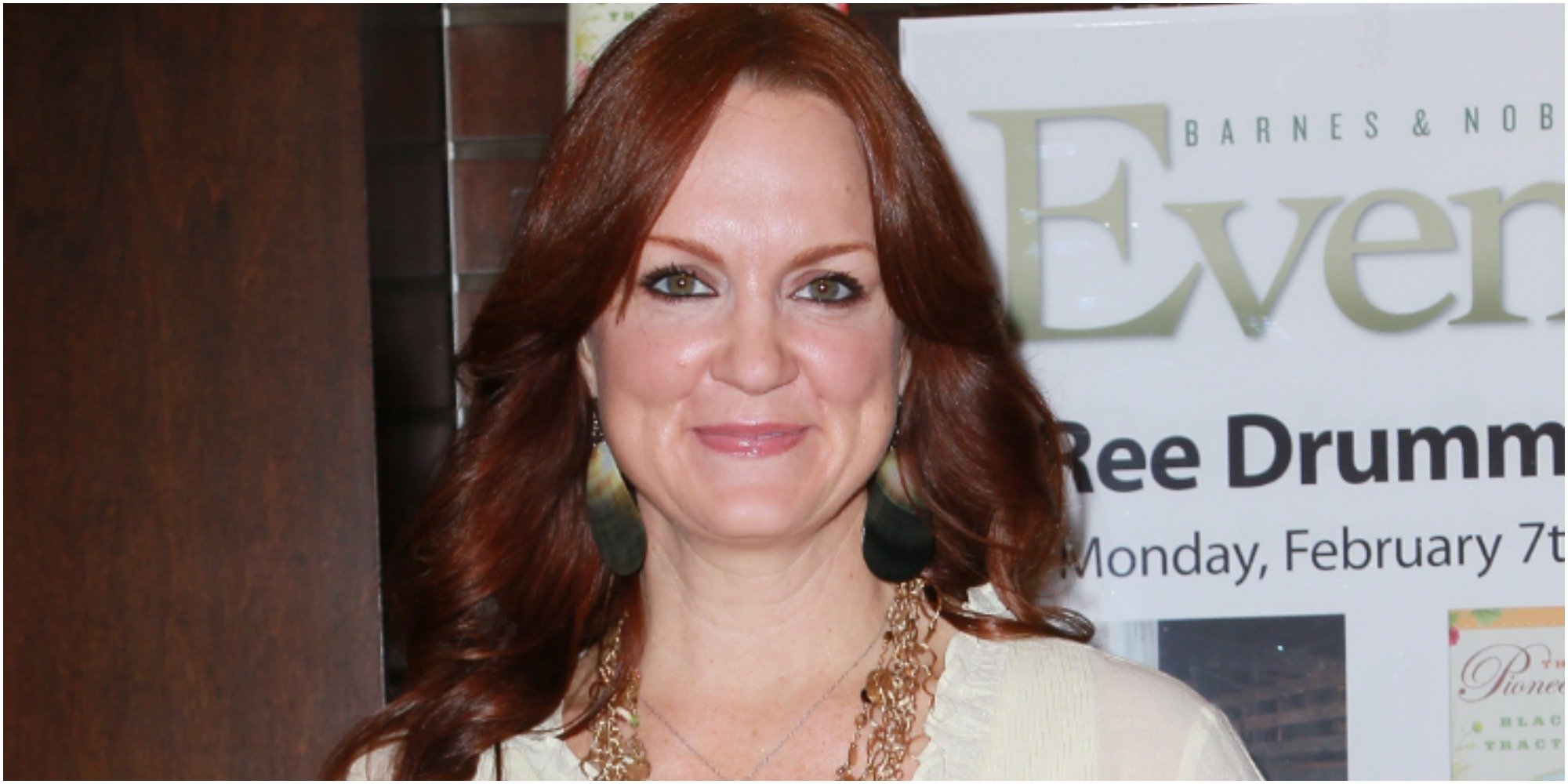 Ree Drummond poses for a photograph at a book singing.