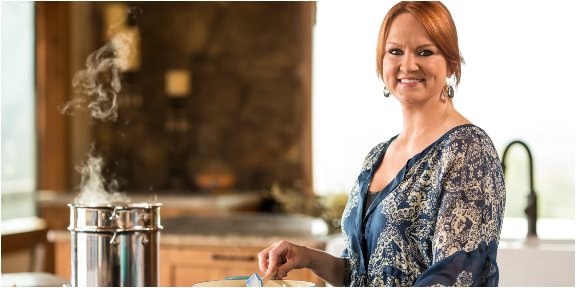 Ree Drummond in his home kitchen in Oklahoma.