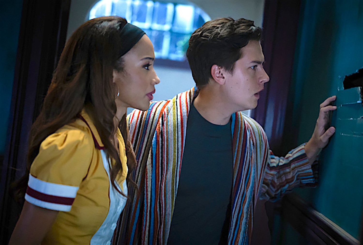 Erinn Westbrook as Tabitha Tate and Cole Sprouse as Jughead Jones in Riverdale Season 6 Episode 2, Ghost Stories.