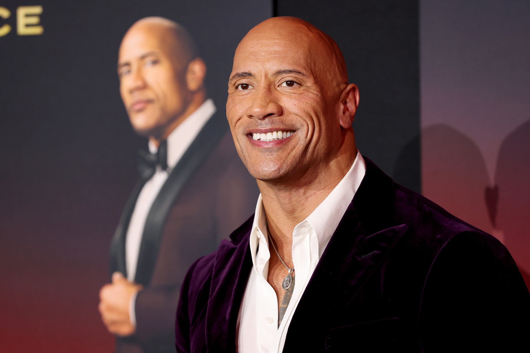 The Rock at the global premiere for Netflix's 'Red Notice' in Los Angeles, California