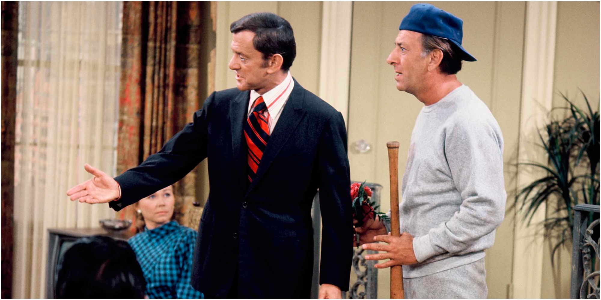 Tony Randall and Jack Klugman on the set of ABC's "The Odd Couple."