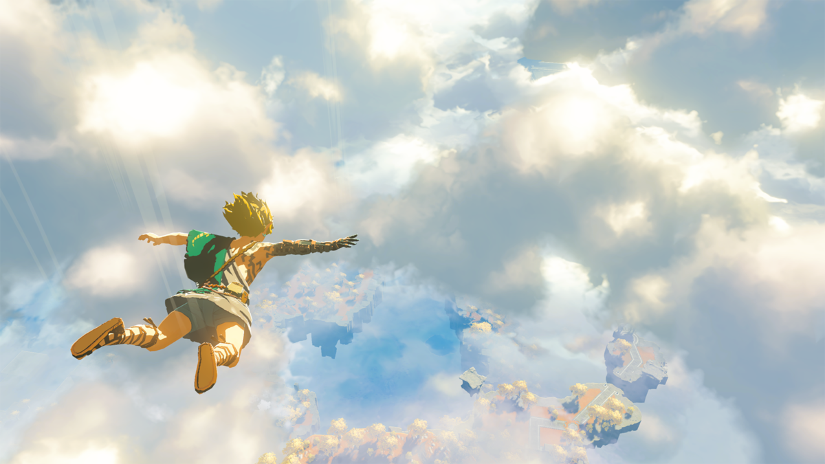 Link skydives in the Sequel to 'The Legend of Zelda: Breath of the Wild' competes at the 2021 Game Awards