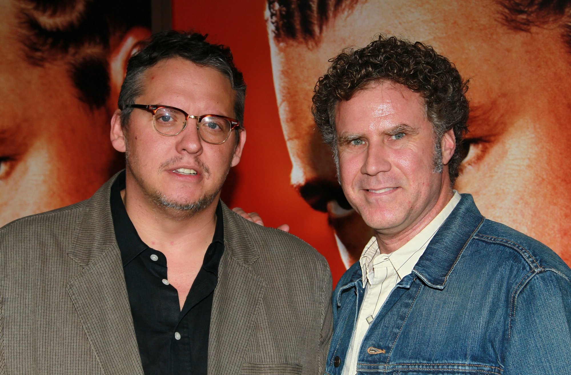 Adam McKay and Will Ferrell feud over HBO's untitled LA Lakers mini-series wearing a blazer and a denim jacket