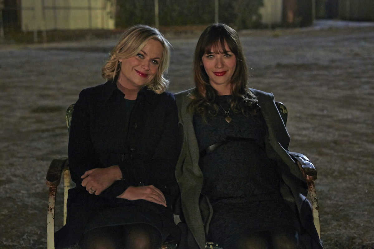 Amy Poehler and Rashida Jones in a scene from 'Parks and Recreation'