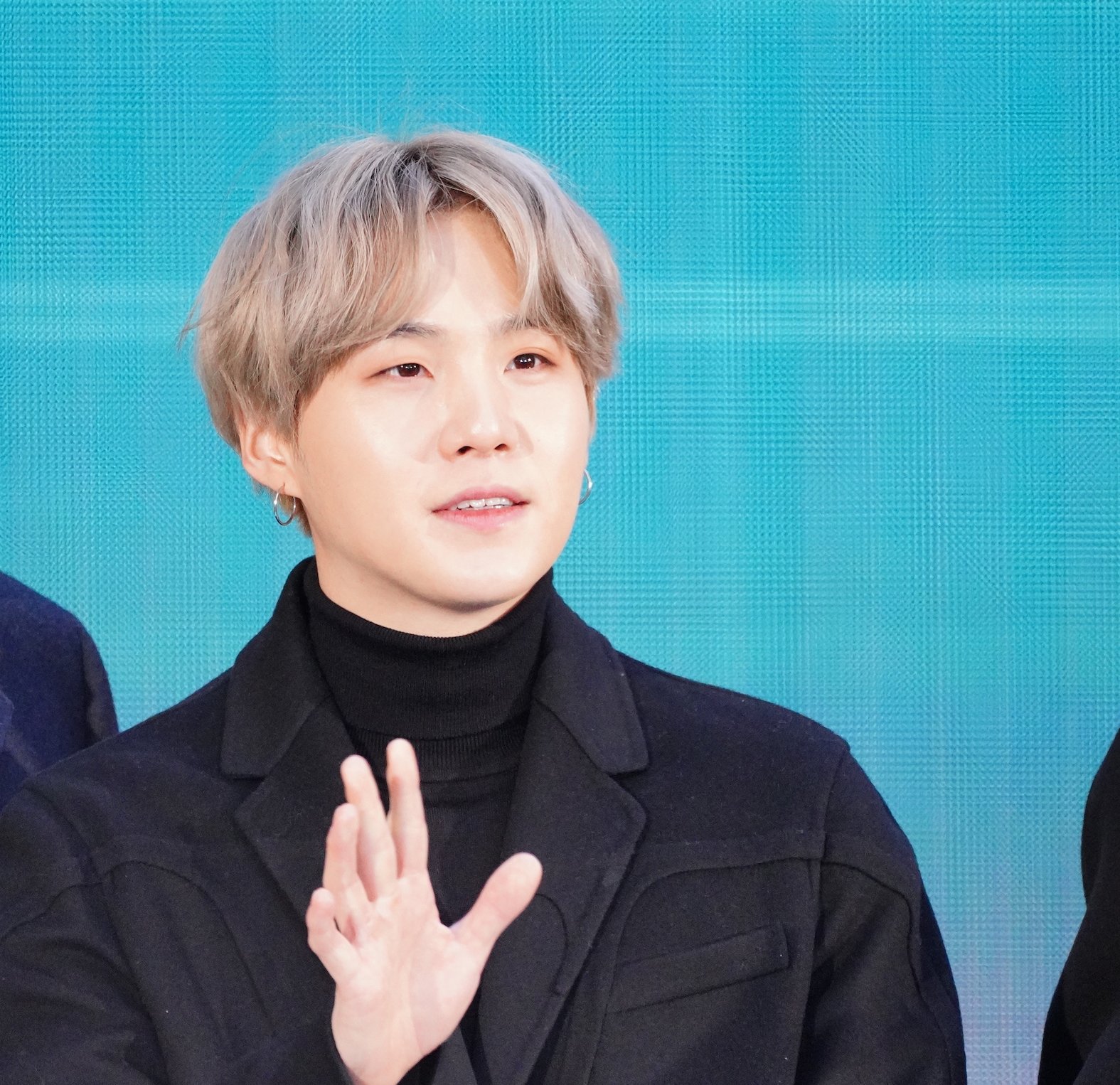 SUGA, also known by his real name Min Yoongi, of the K-pop band BTS