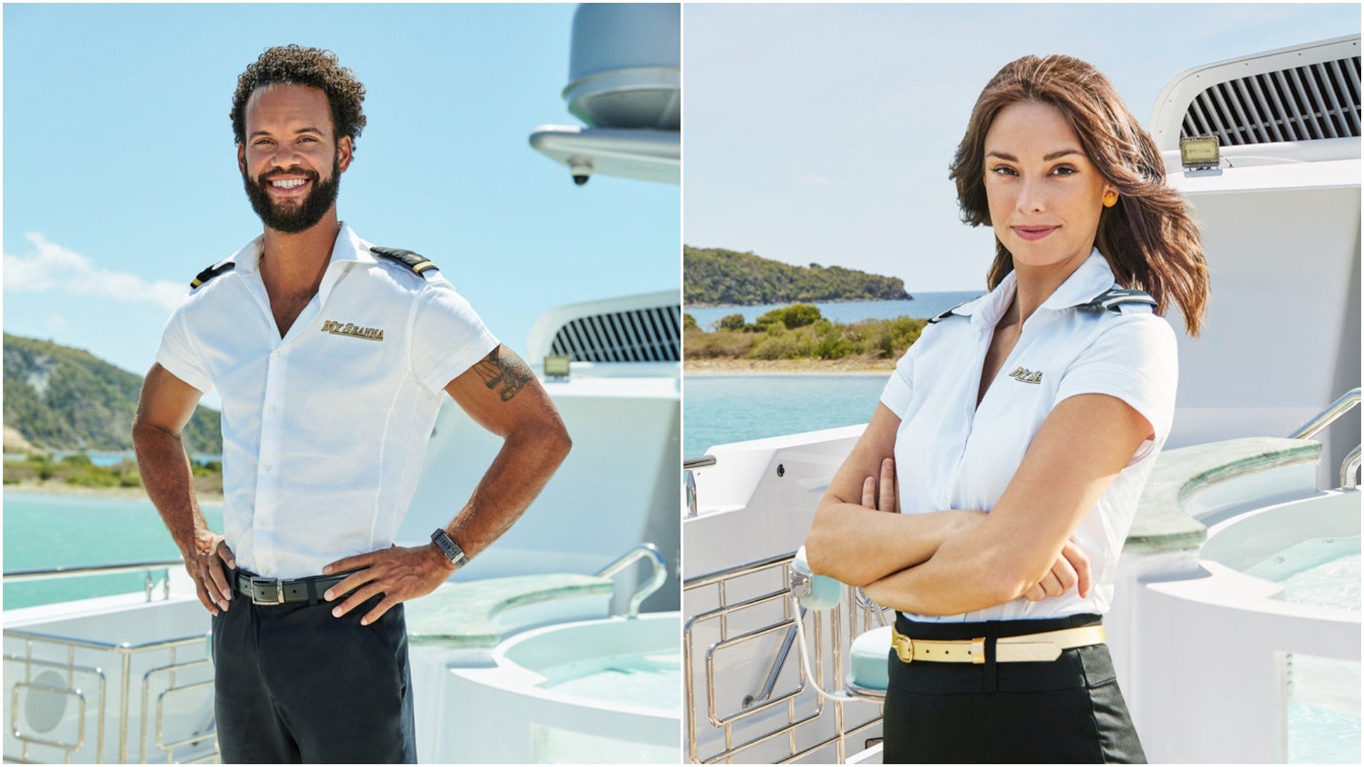 Wes O'Dell and Jessica Albert Below Deck cast photo