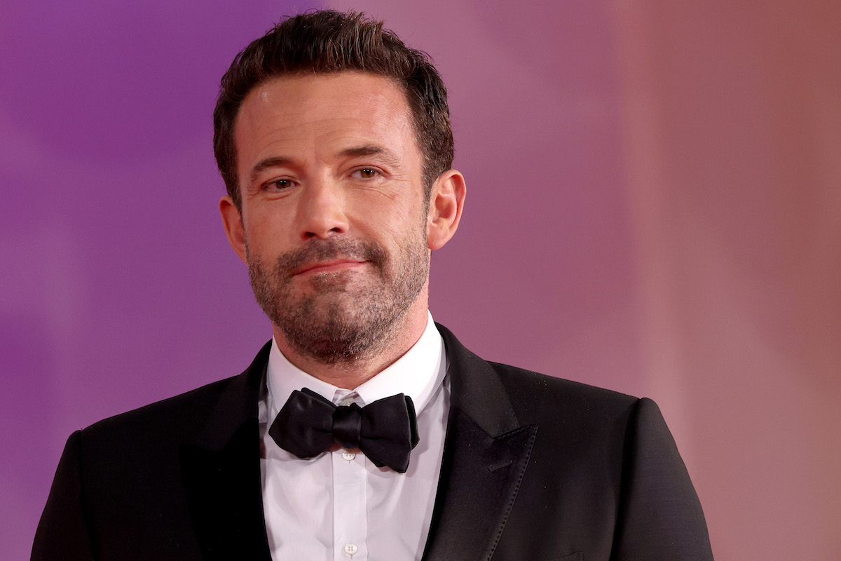 Close up of Ben Affleck's face at an event.