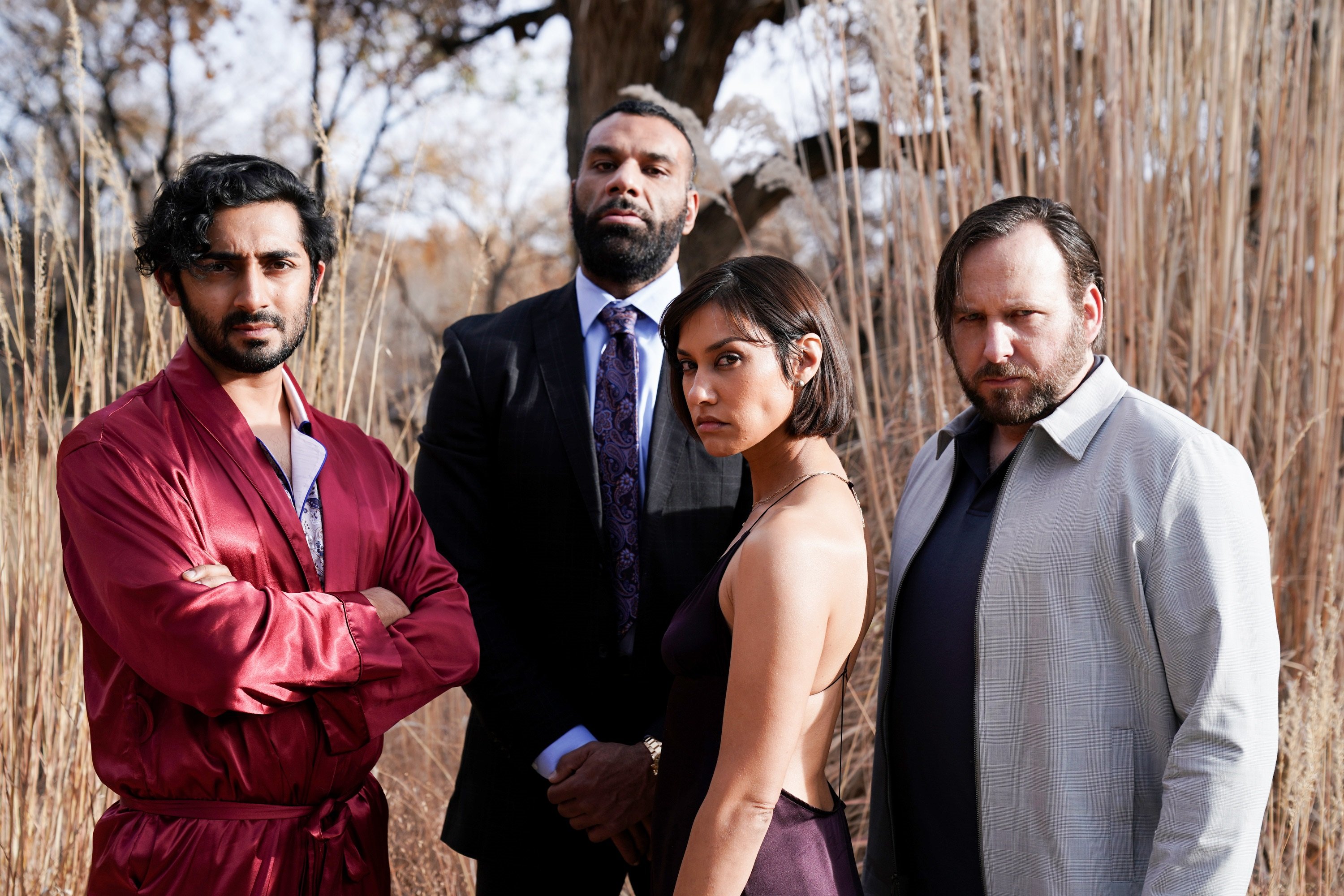 'Big Sky' Season 2 cast members Vinny Chhibber, Janina Gavankar, Ryan O'Nan, and Jinder Mahal