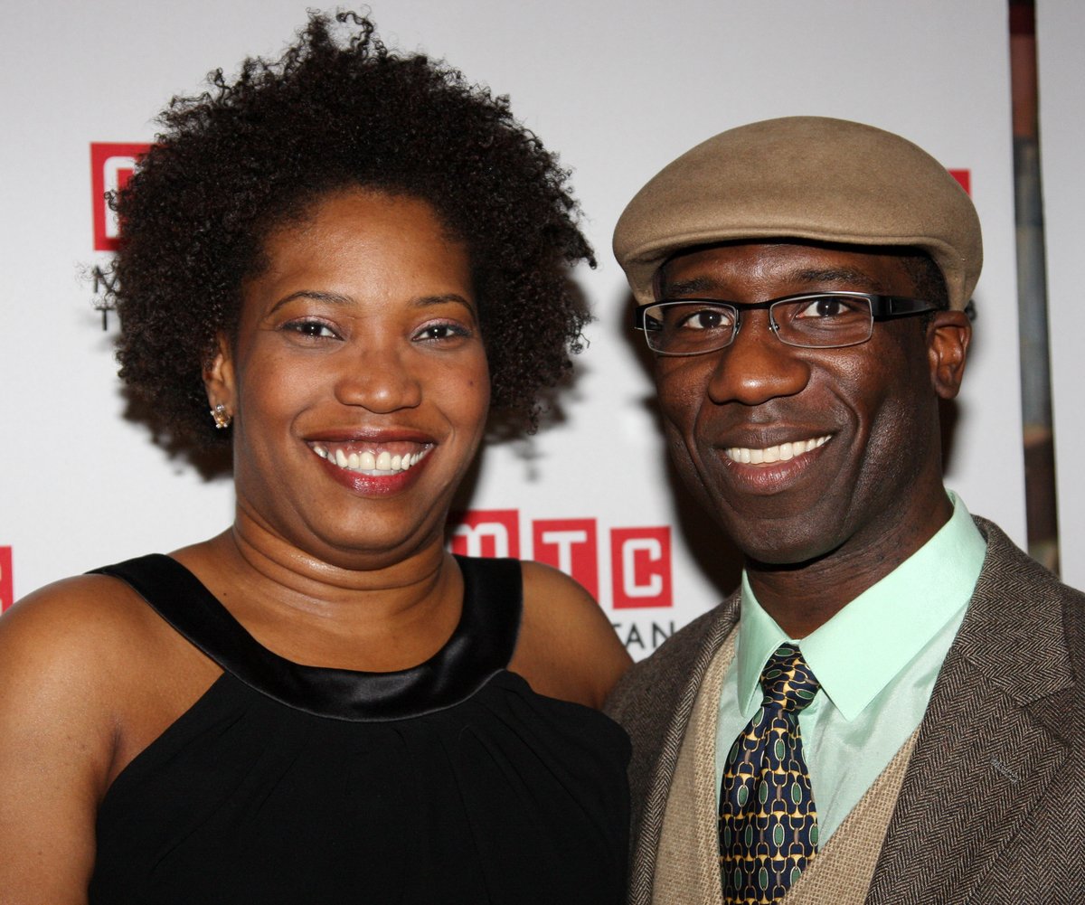 'Bob Hearts Abishola' star Saidah Arrika Ekulona and Russell Gebert Jones at Off-Broadway opening of 'Ruined