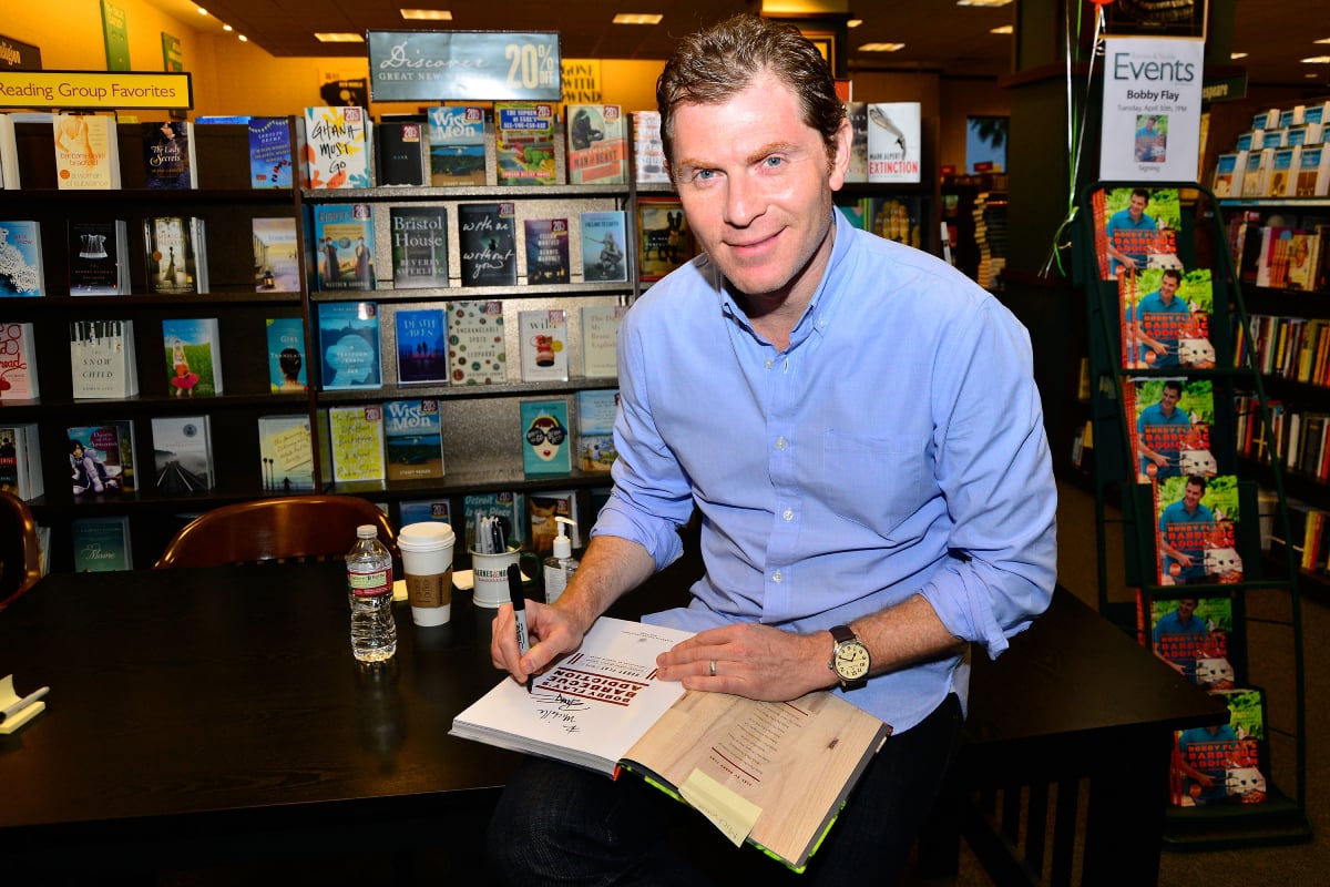 Celebrity chef Bobby Flay signs copies of his new book "Bobby Flay's Barbecue Addiction" at Barnes & Noble on April 30, 2013 in Huntington Beach, California