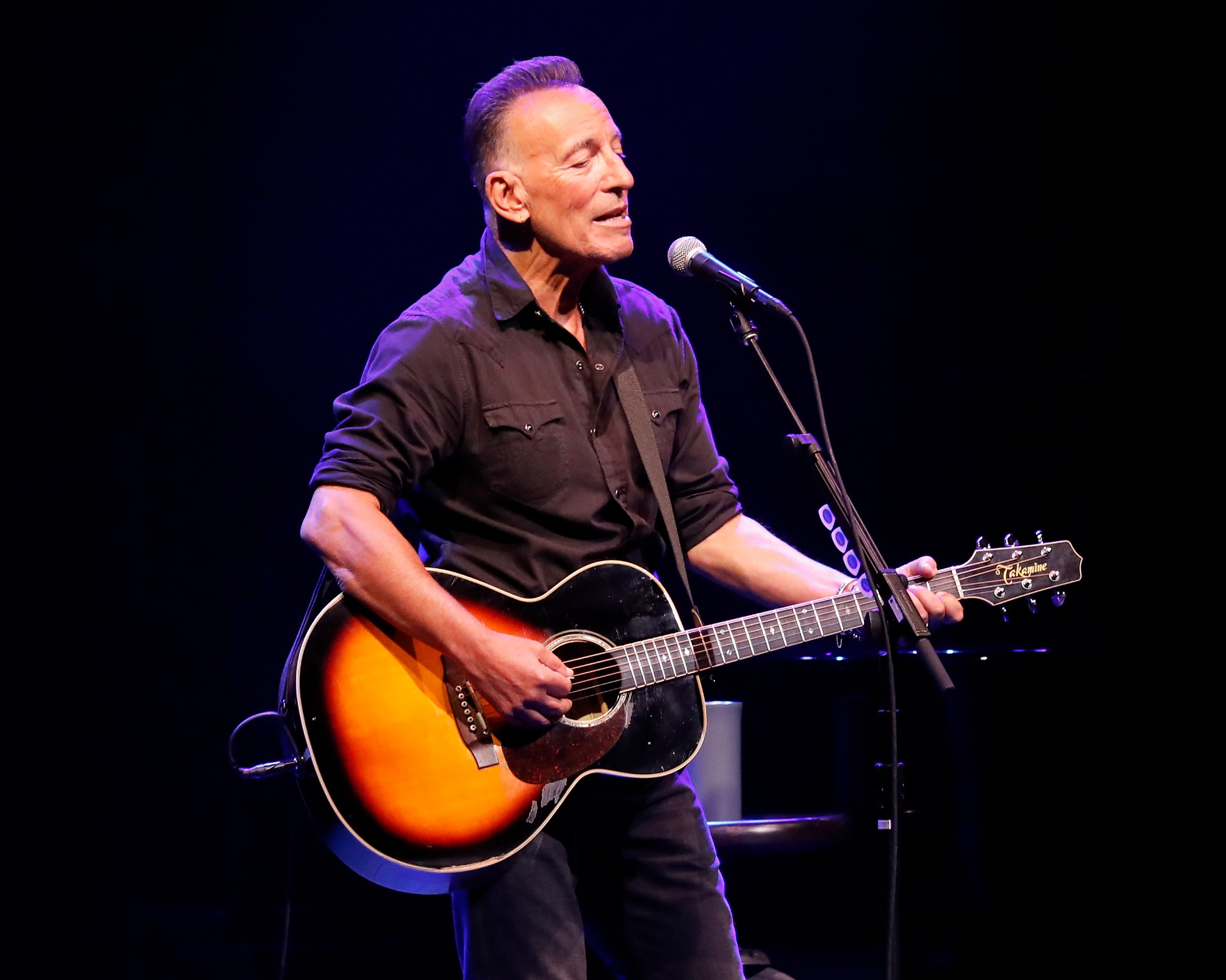 Bruce Springsteen performs during re-opening night of 'Springsteen on Broadway'