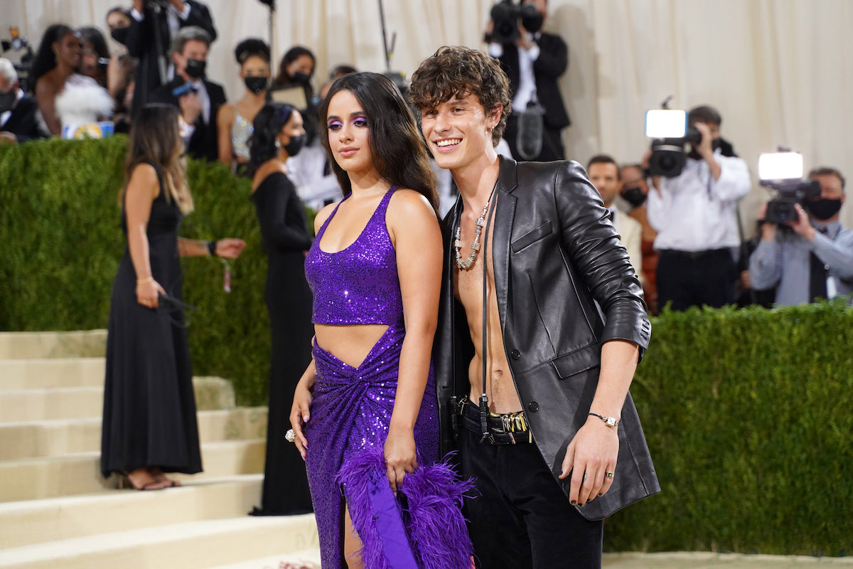 Camila Cabello and Shawn Mendes pose together at the 2021 Met Gala.