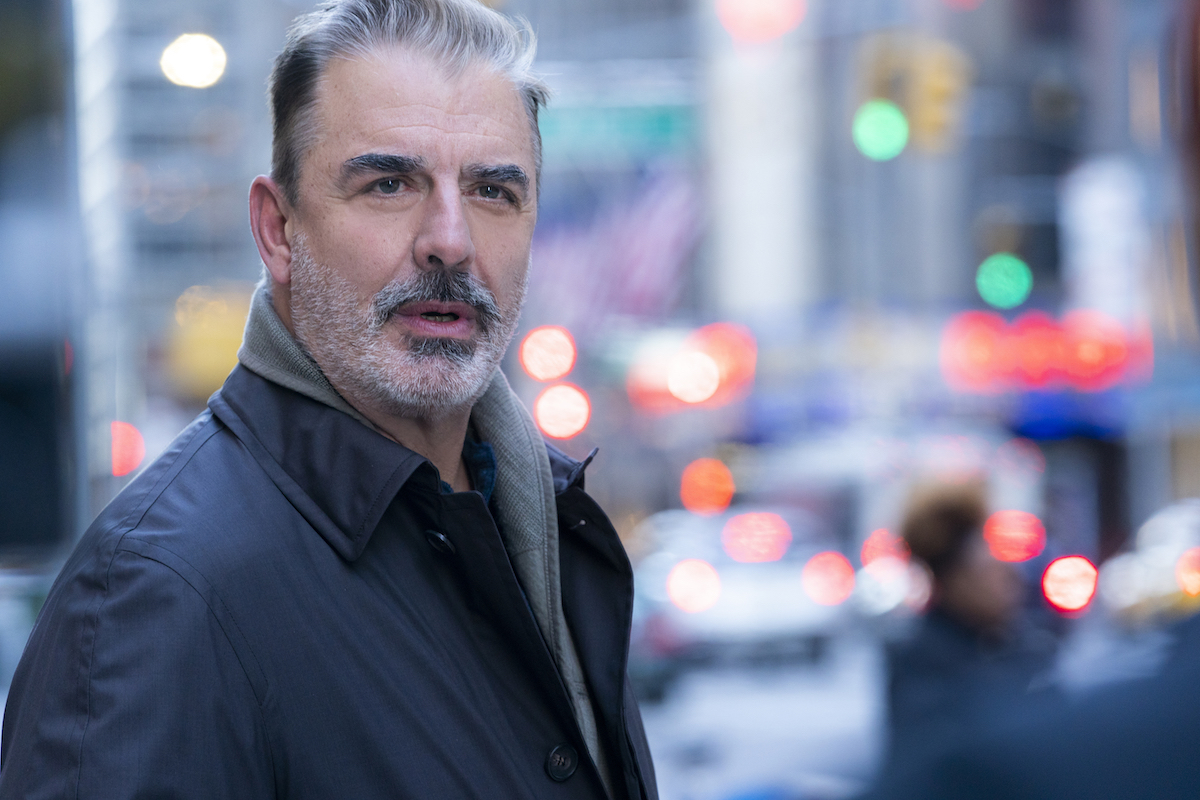 Chris Noth shoots a scene for 