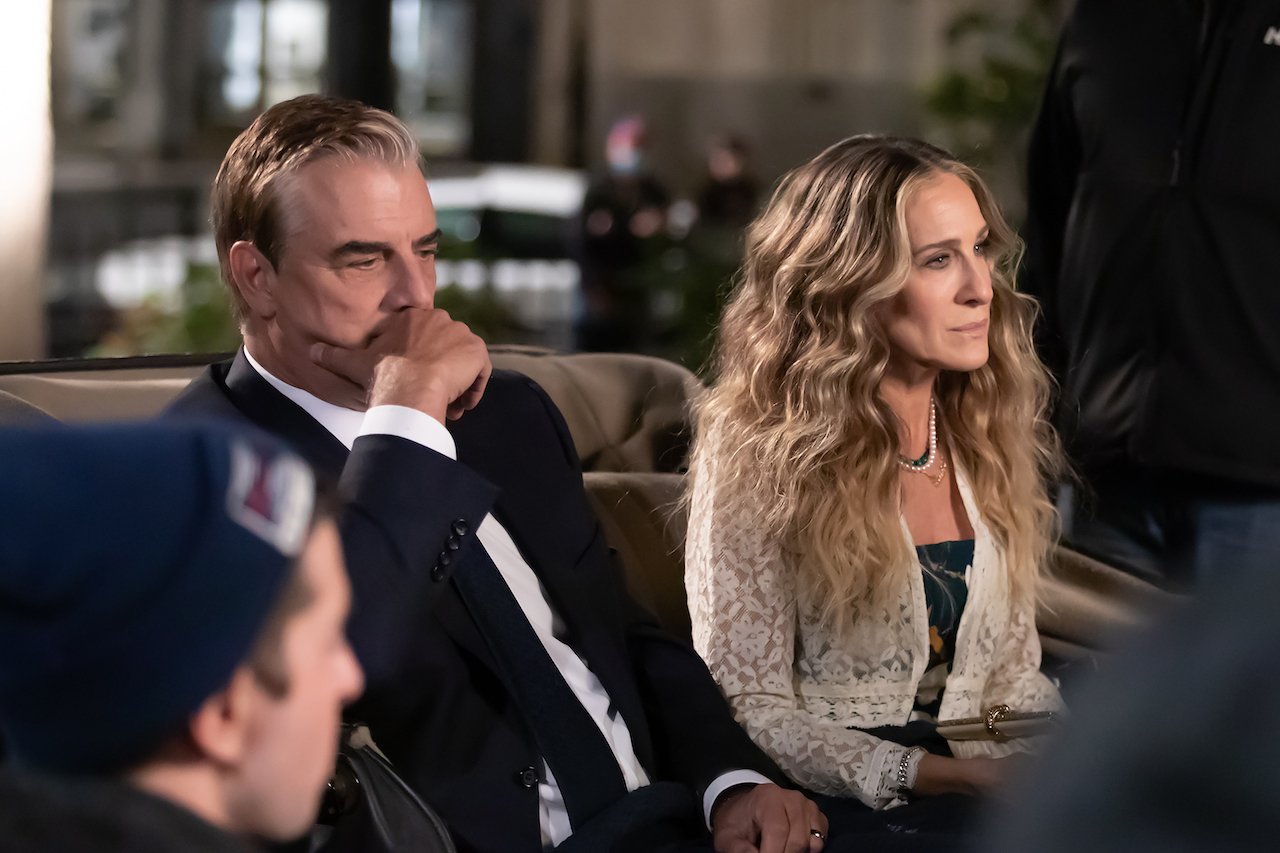 Chris Noth and Sarah Jessica Parker are seen on set of 'And Just Like That'