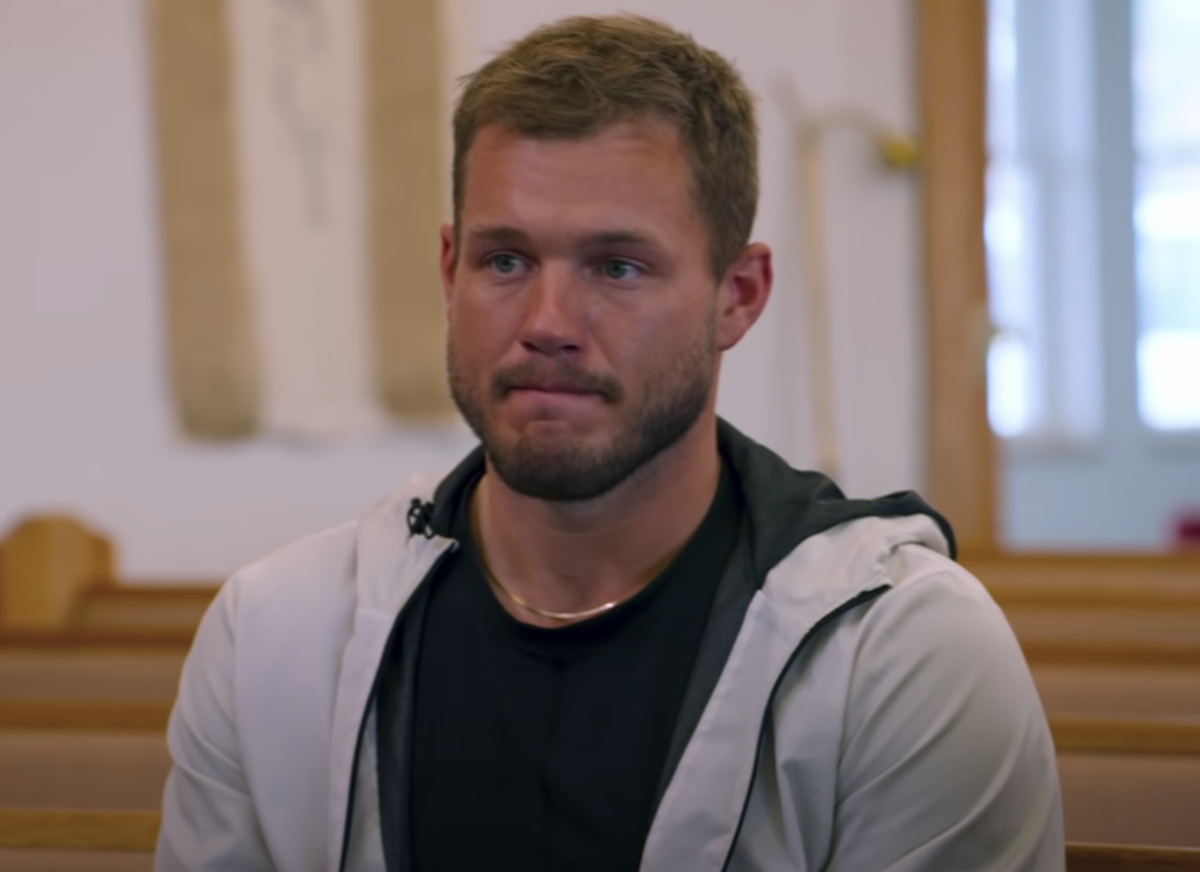 Colton Underwood receives advice from a pastor during 'Coming Out Colton'