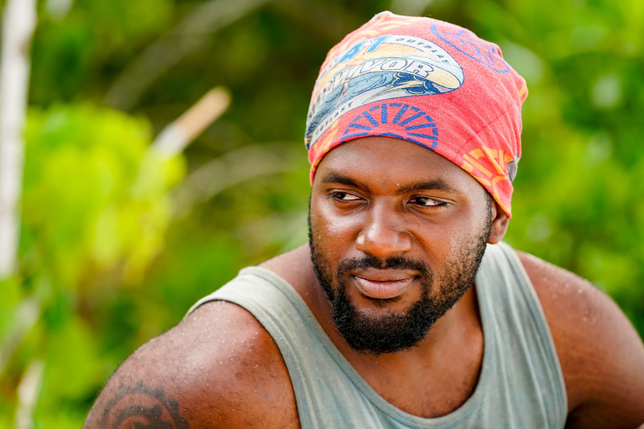 A close-up of Deshawn in 'Survivor' Season 41