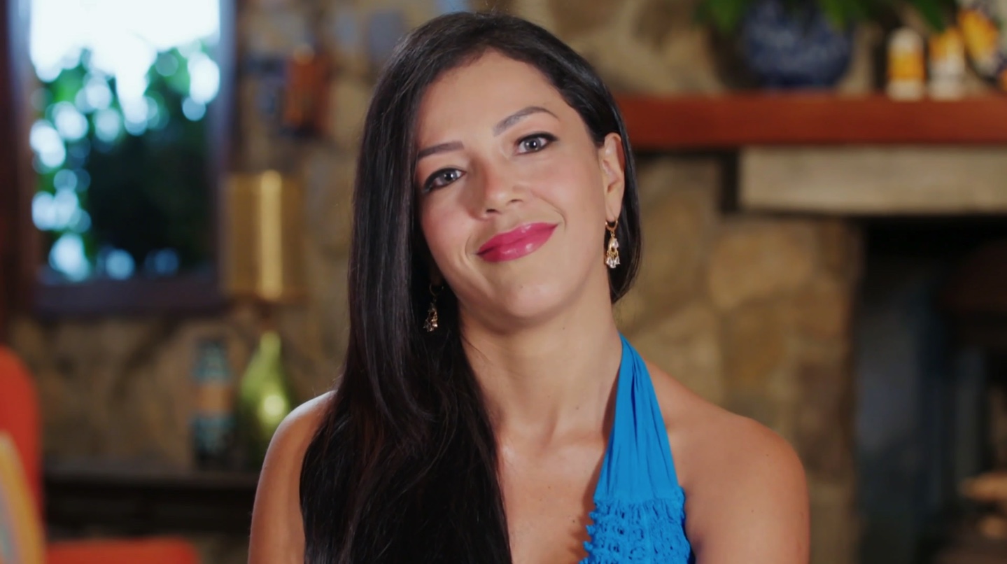 '90 Day Fiancé: Before the 90 Days' Season 5 star Jasmine seen here in a blue halter dress