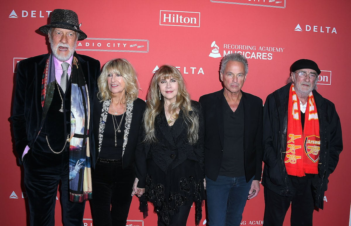 Fleetwood Mac poses together at an event.
