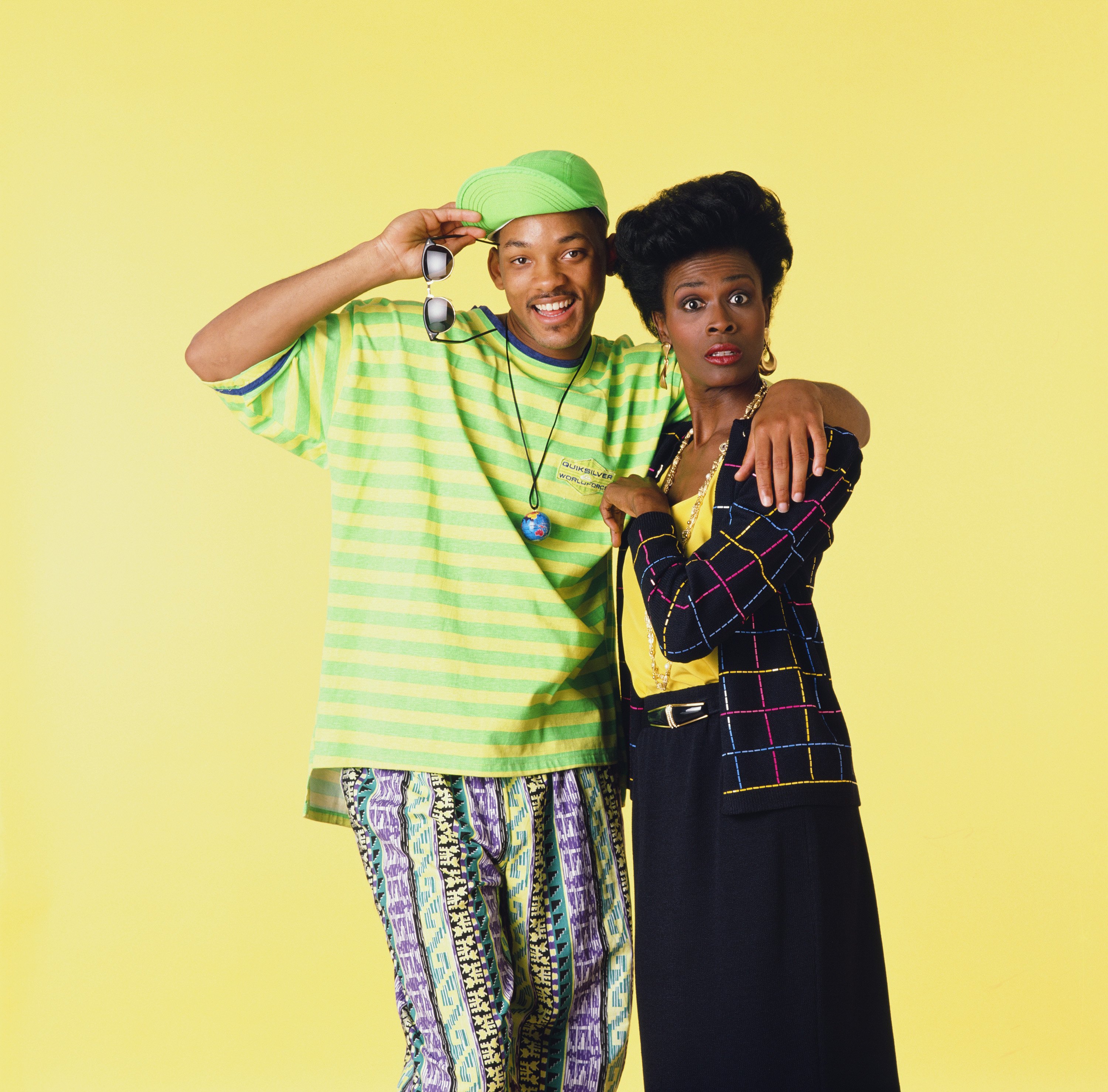 'Fresh Prince of Bel-Air' star Will Smith puts his arm around Aunt Viv actor Janet Hubert