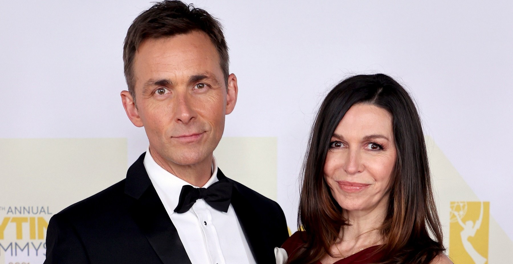 General Hospital comings and goings focuses on Valentin, pictured here in a tuxedo, and Anna, pictured here in a velvet red dress