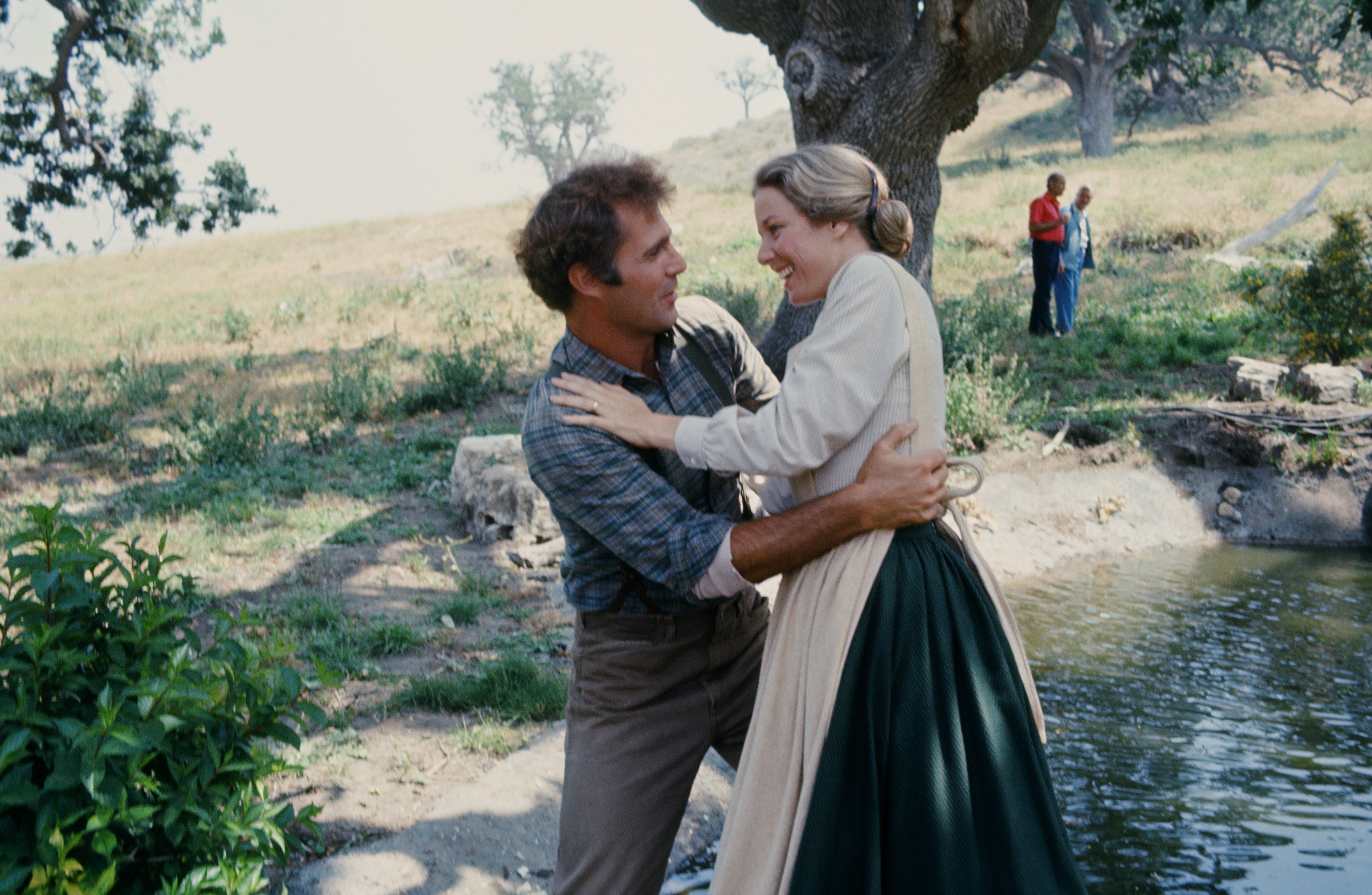 Gil Gerard and  Karen Grassle in 'Little House on the Prairie' 