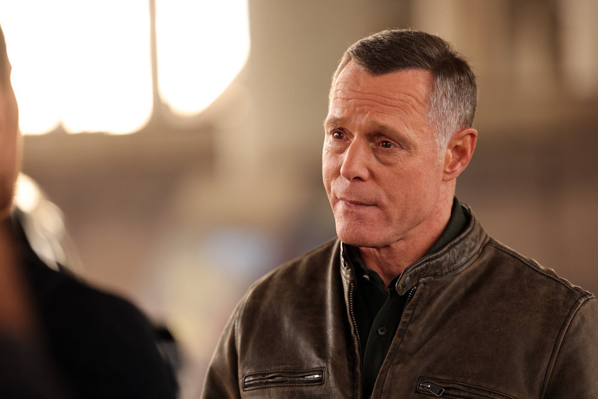 A close-up of Hank Voight in 'Chicago P.D.' Season 9 Episode 9