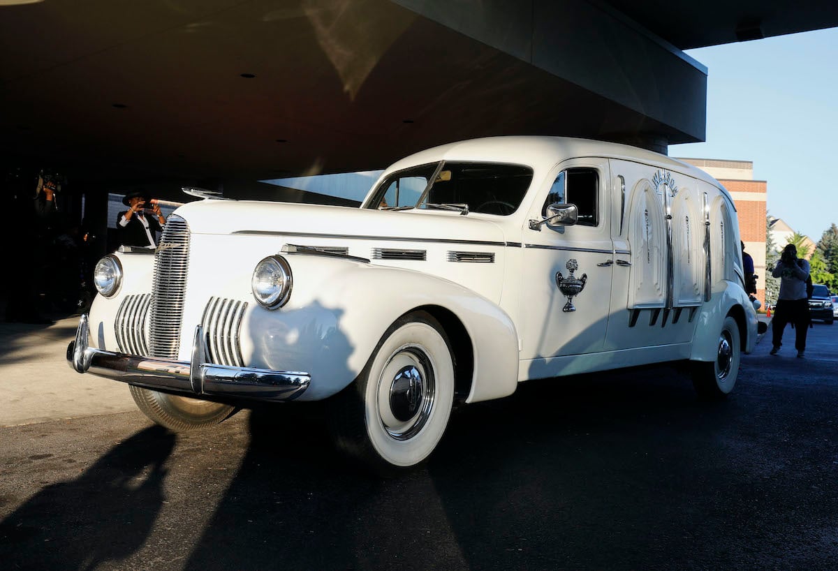 Hearse from Aretha Franklin's funeral