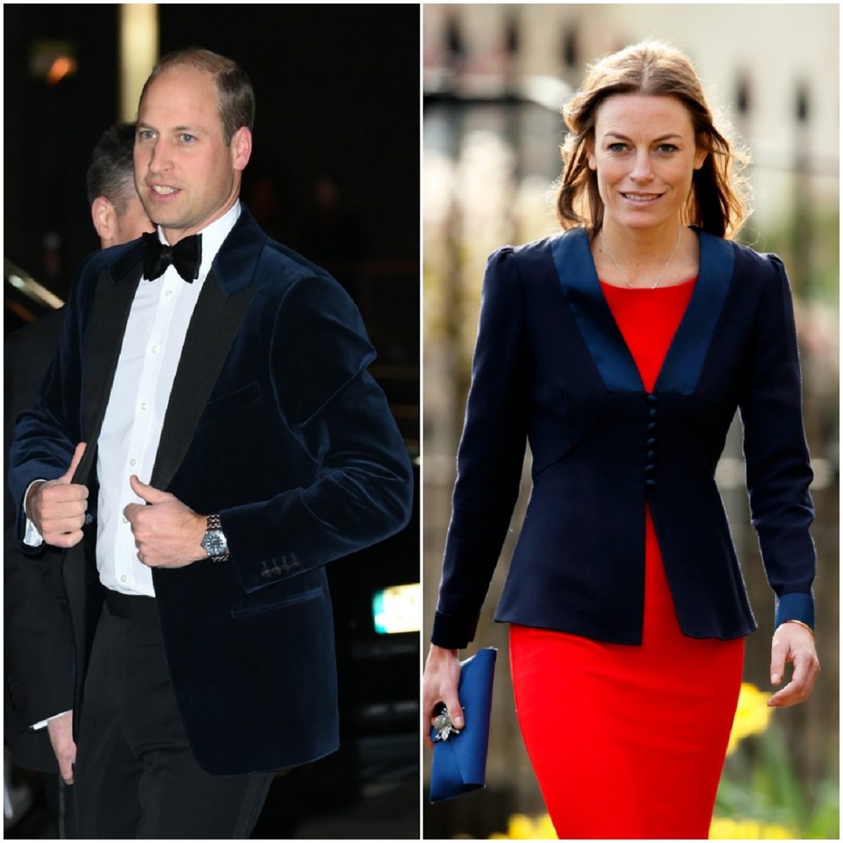 (L): Prince William Dressed in a tuxedo for the Royal Variety Performance, (R): Jecca Craig arriving to a friend's wedding in Chippenham, England