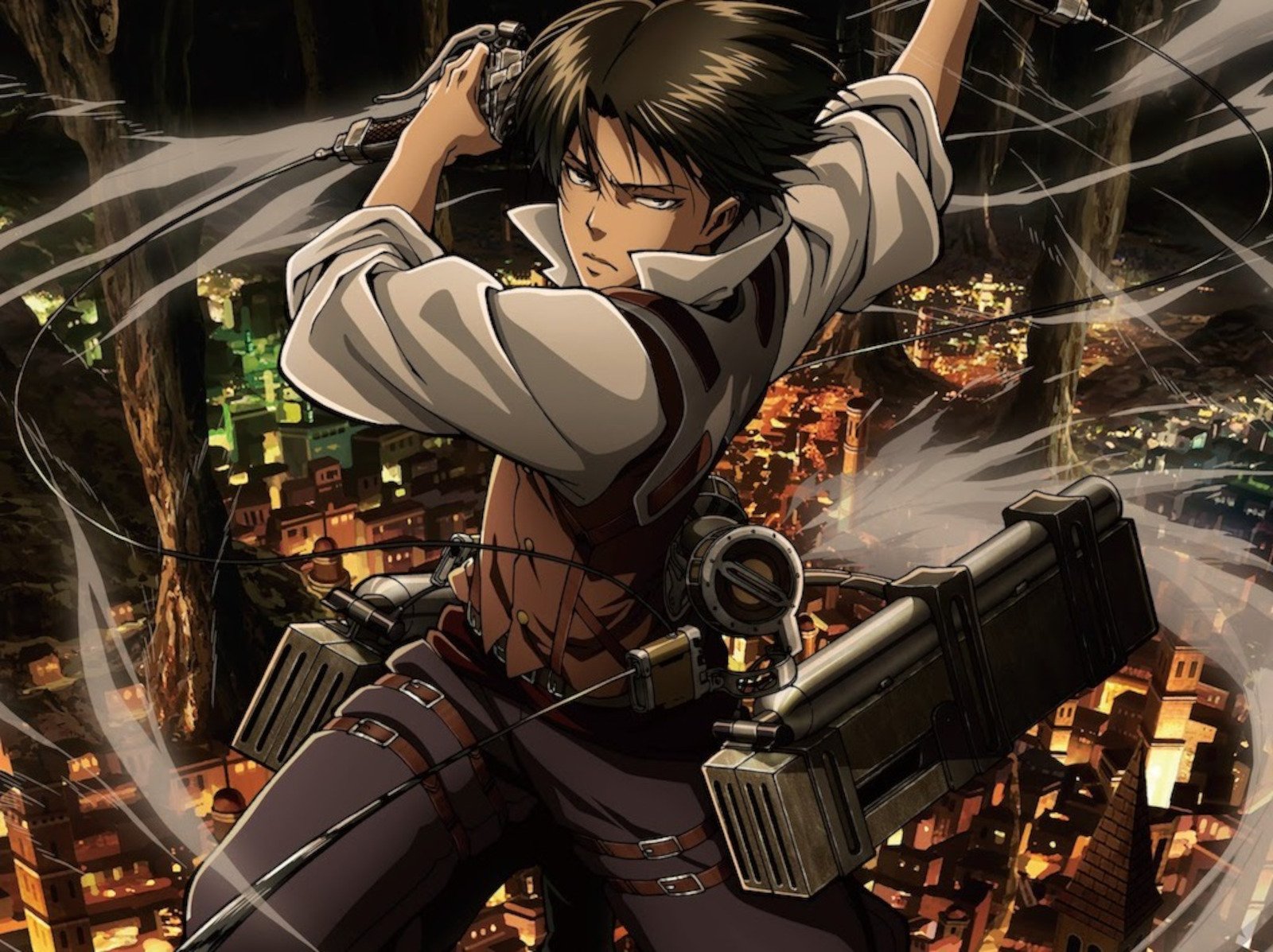 Levi Ackerman in 'Attack on Titan' poster art for the OAD episodes coming to Crunchyroll and Funimation.