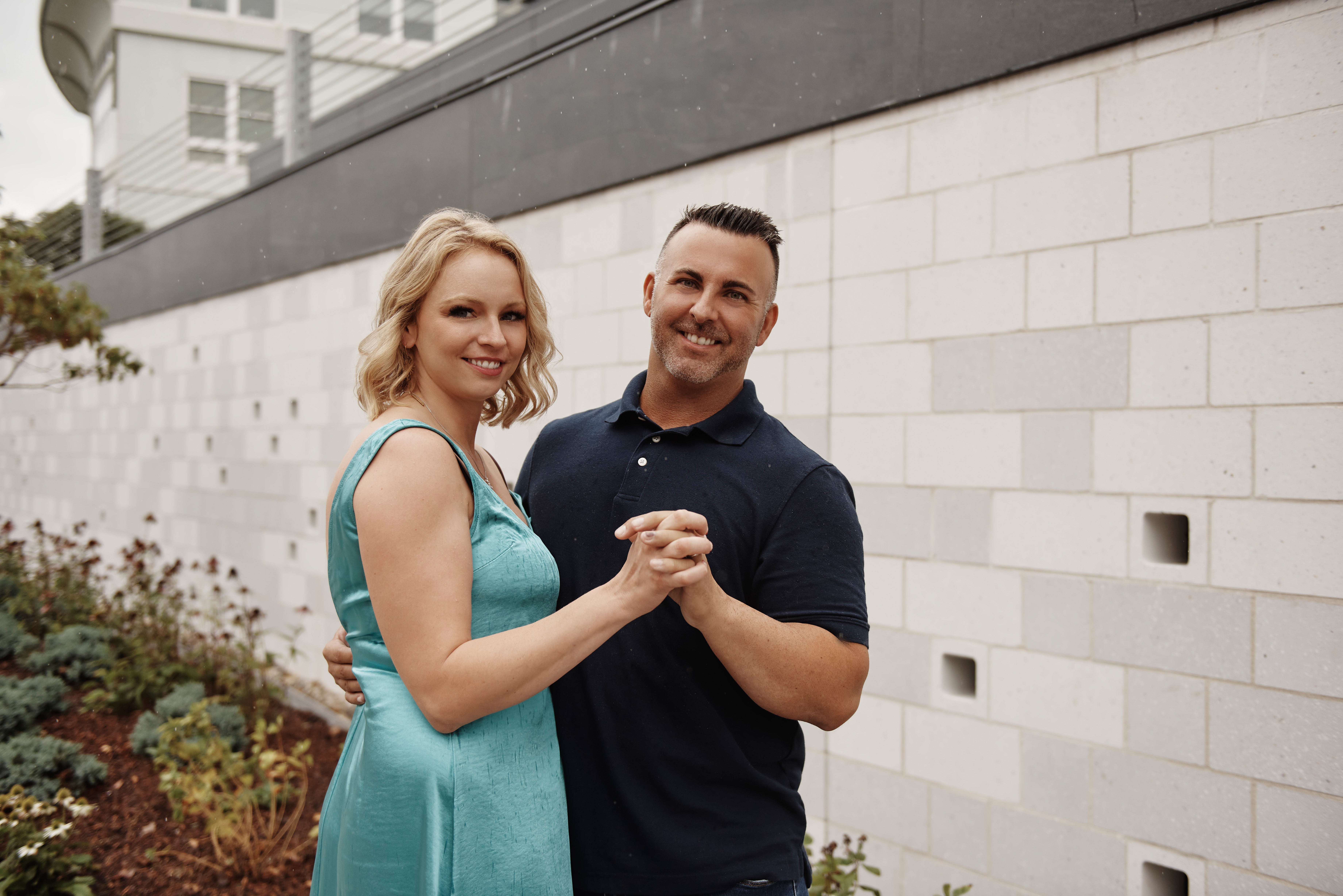 Lindsay and Mark, one of the 'Married at First Sight' couples from season 14, holding hands