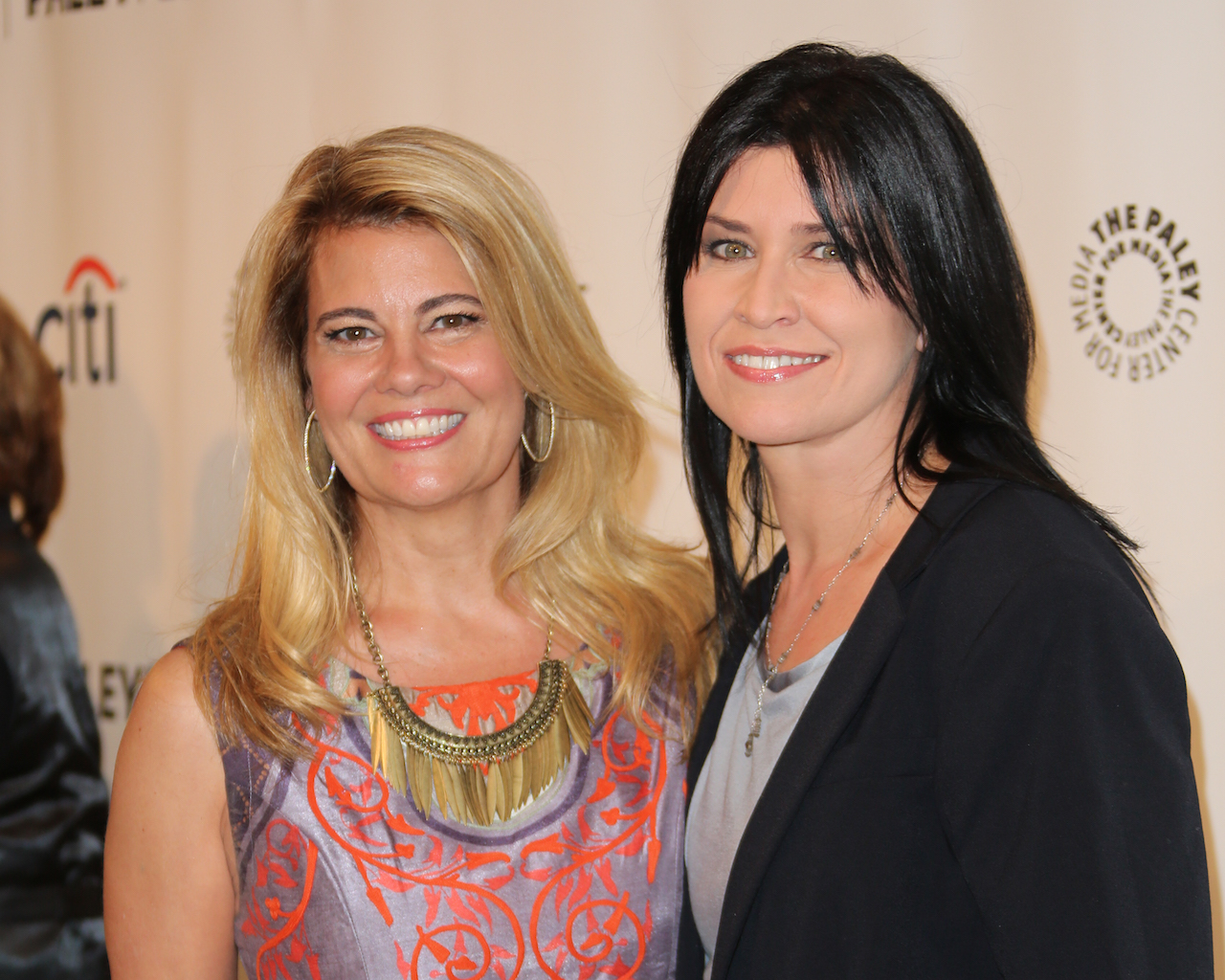 Actors Lisa Whelchel (L) and Nancy McKeon (R) attend the 2014 PaleyFest Fall TV preview of 'The Facts Of Life' 35th anniversary reunion at The Paley Center for Media