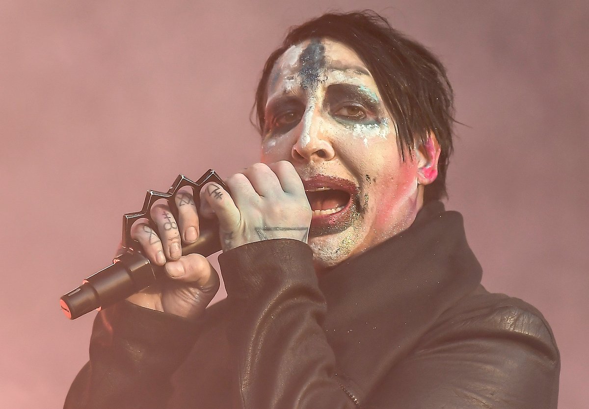 Singer Marilyn Manson performs on Day 2 of the 2019 Aftershock Music Festiva