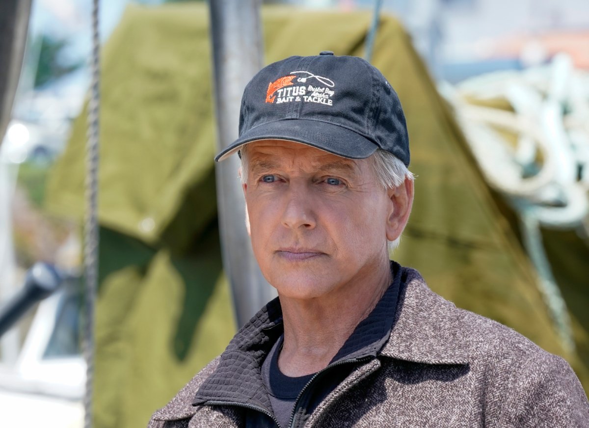 Mark Harmon as NCIS Special Agent Leroy Jethro Gibbs in a hat and jacket in his final episode ‘Great Wide Open’