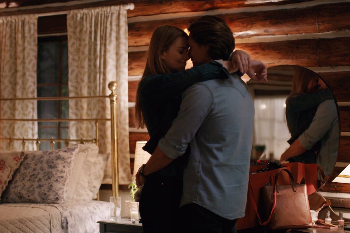 Martin Henderson as Jack Sheridan embraces Alexandra Breckenridge as Mel Monroe in 'Virgin River'