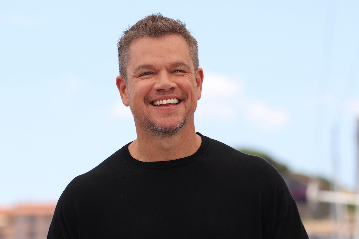 Matt Damon smiles during a photo call for the film 'Stillwater' at the 74th Cannes Film Festival