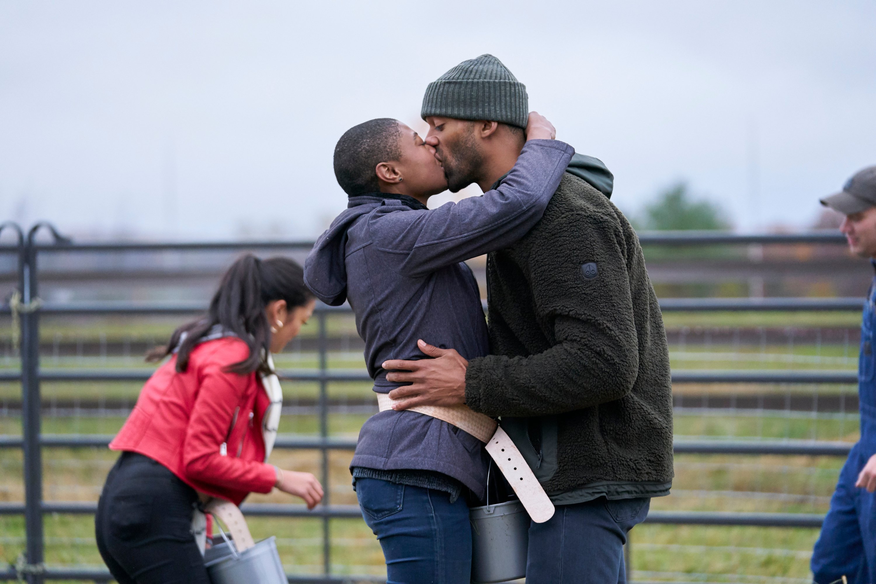 'The Bachelor' Matt James kissing one of the season 25 women, Chelsea Vaughn in a cringe-worth reality TV moment from 2021