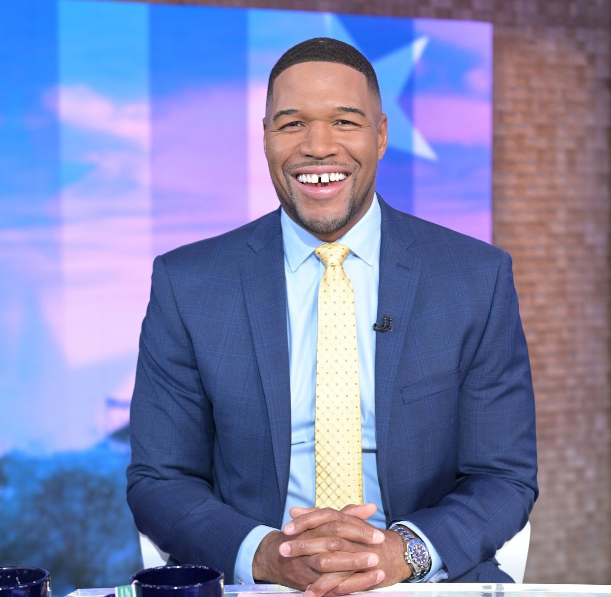 Michael Strahan on 'Good Morning America' set