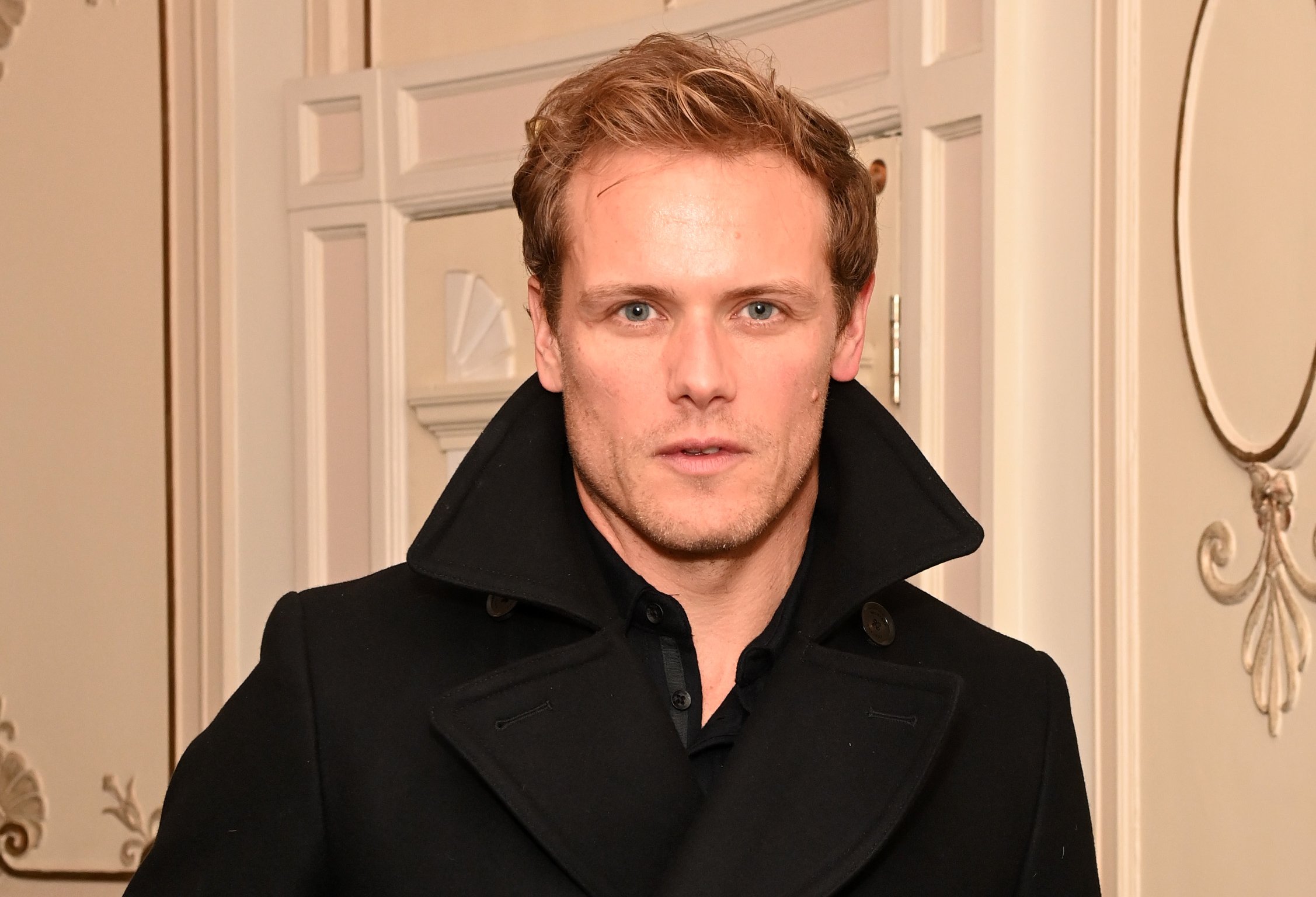 Outlander star Sam Heughan attends the Opening Night performance of "Rumi The Musical" by Dana Al Fardan at the London Coliseum on November 23, 2021 in London, England