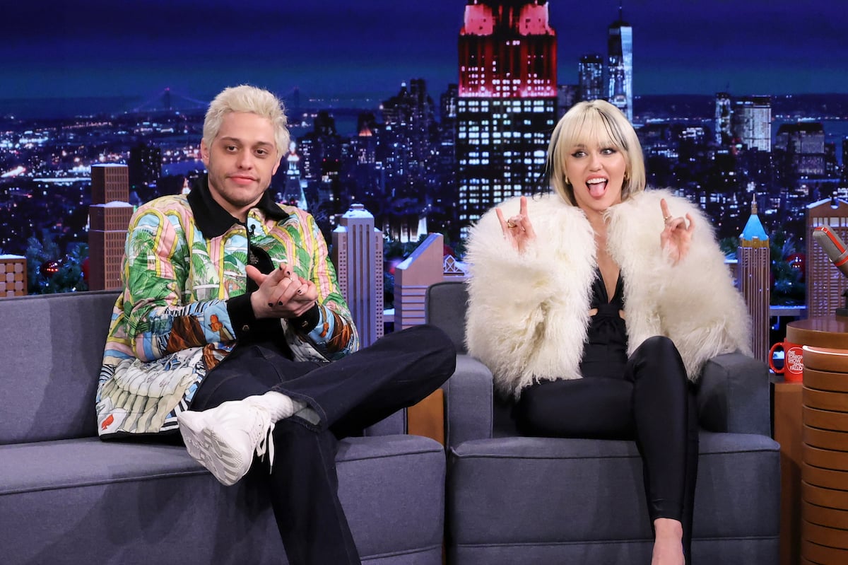 Pete Davidson and Miley Cyrus appear on "The Tonight Show Starring Jimmy Fallon"